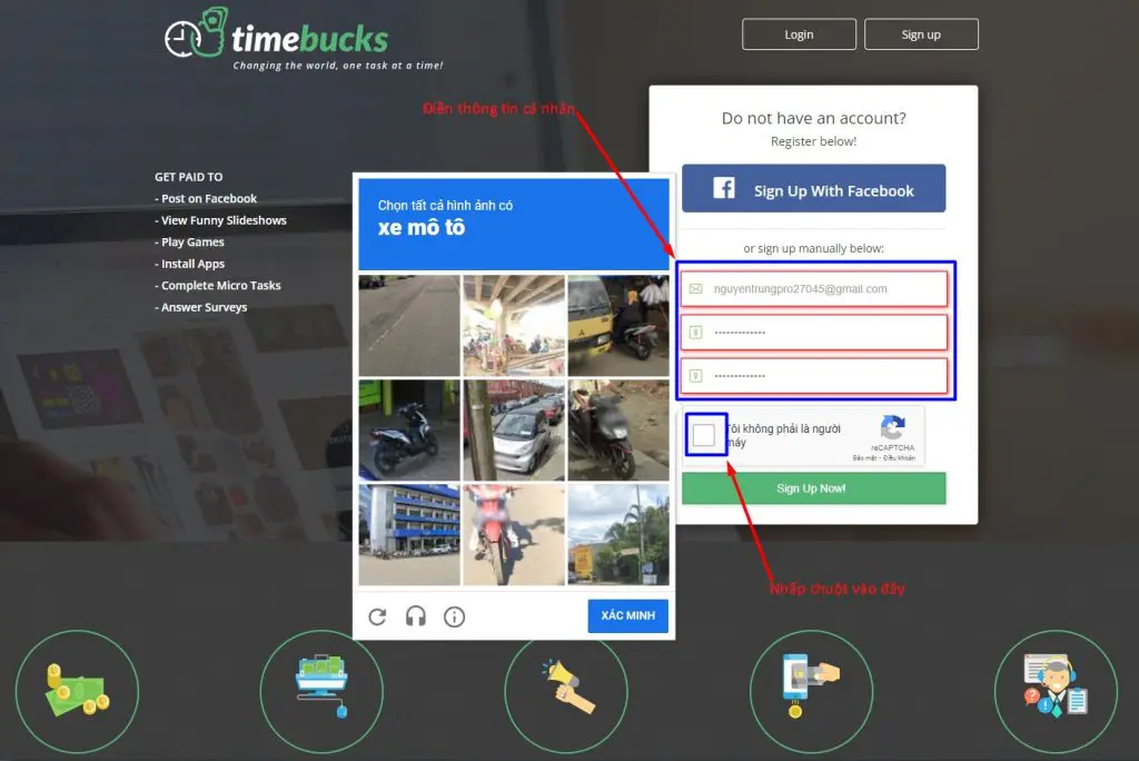 Hướng Dẫn Kiếm Tiền Trên Timebucks