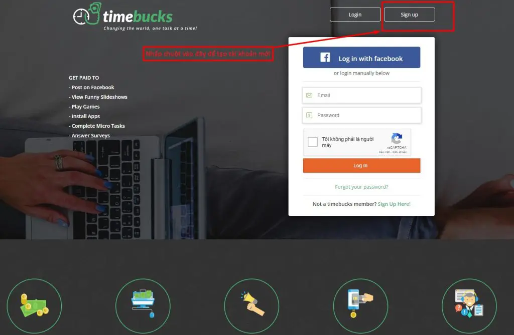 kiếm tiền trên timebucks