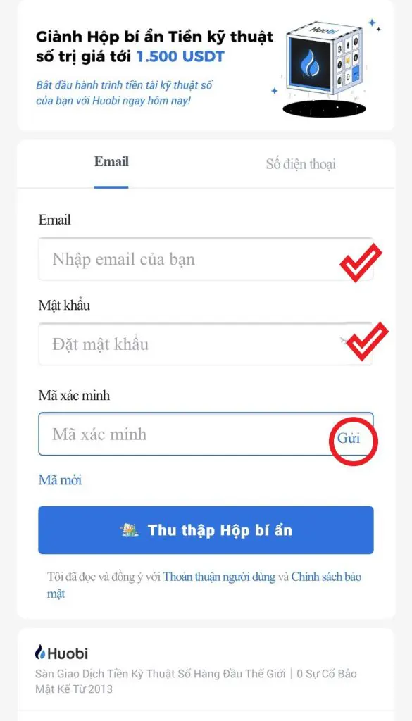cách đăng ký tài khoản houbi 